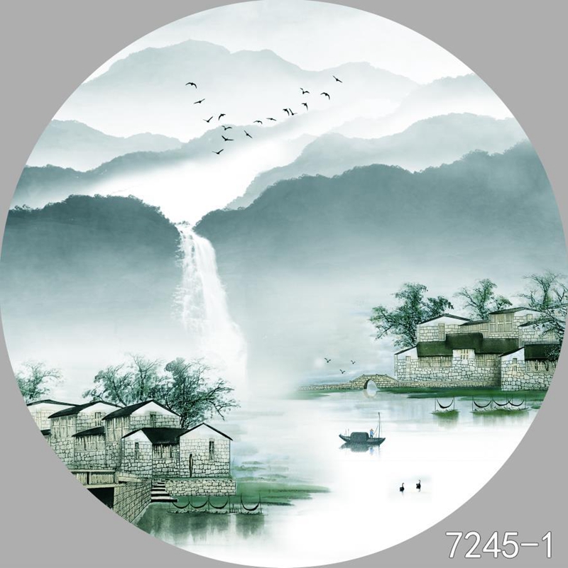 圆形夹画