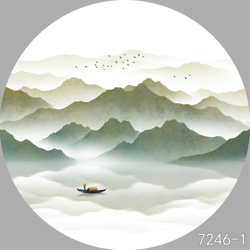 圆形夹画